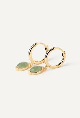 Aros PDPAOLA dorado Aventurina Verde Nomad