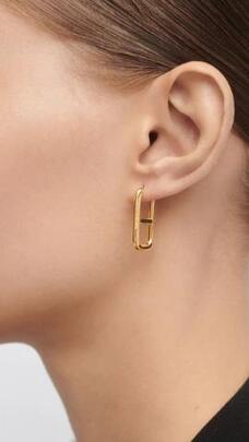 Pendientes PDPAOLA dorados cuadrados doble