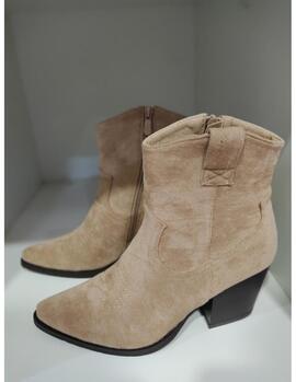 Botin AMICHI  campero beig con tacon