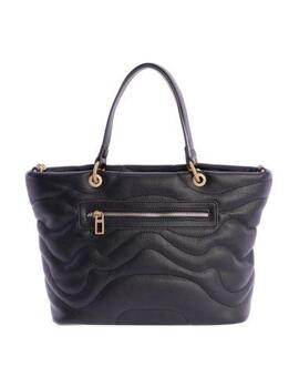 Bolso DON ALGODON  mano negro pìel logo beige