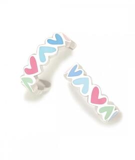 Aros AGATHA plata corazones colores