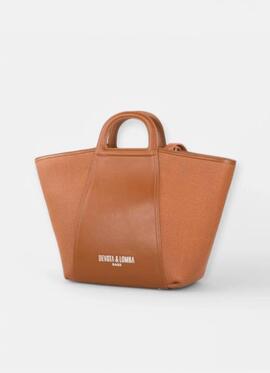 Shopper DEVOTA&LOMBA camel grande rigido