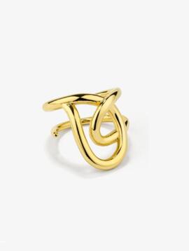 Anillo RADIANT Ip dorado liso