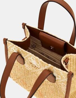 Mini bolso GUESS mano Silvana con logotipo 4G