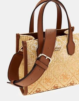 Mini bolso GUESS mano Silvana con logotipo 4G