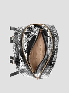 Mochila GUESS Tuana Transparente Logos Negros