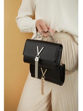 Bolso VALENTINO Divina negro rugoso pequeño