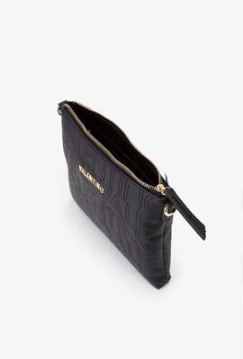Bandolera VALENTINO negra plana logos grabados