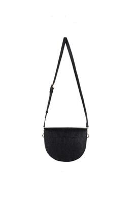 Bandolera VALENTINO negra solapa letras grabadas
