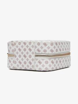 Joyero GUESS cuadrado blanco logos marrones