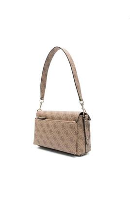 Bandolera GUESS Breton camel solapa logos
