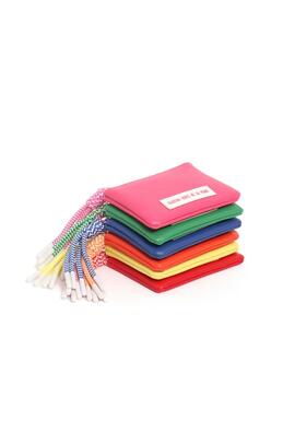 Monedero AGATHA plano colores cierre pompon