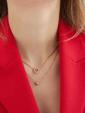 Colgante GUESS Doble Corazón Circonitas
