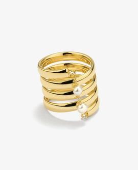 Anillo RADIANT Bridgerton  dorado varias tiras