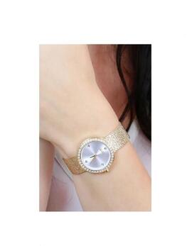 Reloj LIUJO dorado peq milanesa bisel circonitas