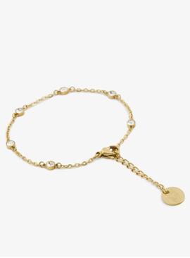 Pulsera LIUJO dorado chatones salteados
