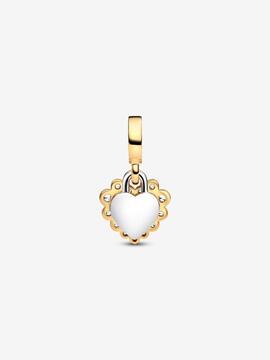 Charm PANDORA Colgante Doble Corazón Brillante