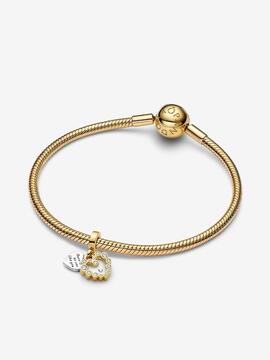 Charm PANDORA Colgante Doble Corazón Brillante
