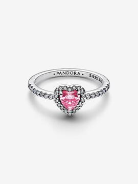 Anillo PANDORA Corazón Rosa Elevado