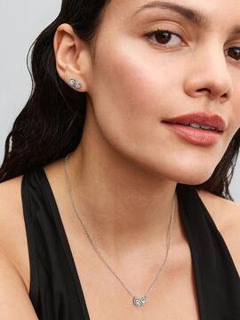 Pendientes PANDORA Botón Halo y Abrazo
