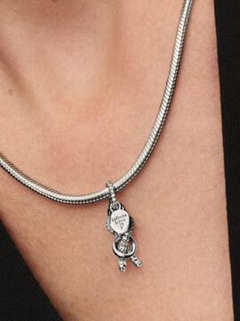 Charm PANDORA Colgante Nudo Infinito y Pavé