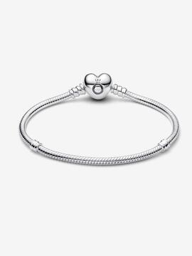 Pulsera PANDORA Cadena de Serpiente y Corazón de Moments