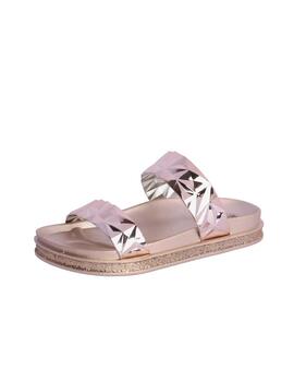 Chanclas FORTIME tiras geométricas relieve