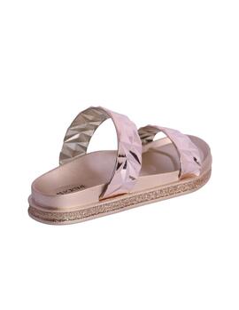 Chanclas FORTIME tiras geométricas relieve