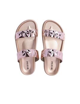Chanclas FORTIME tiras geométricas relieve