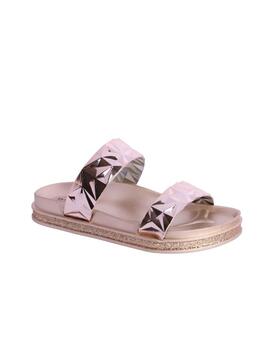 Chanclas FORTIME tiras geométricas relieve