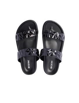 Chanclas FORTIME tiras geométricas relieve