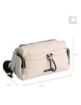 Bandolera AMICHI Siena piel lisa multibolsillos