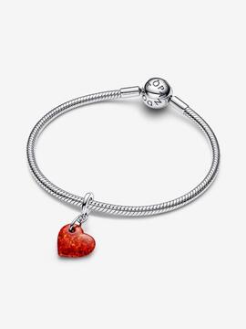 Charm PANDORA Colgante Corazón Rojo Opalescente