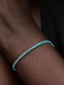 Pulsera PANDORA Cadena Caja Cordón Azul
