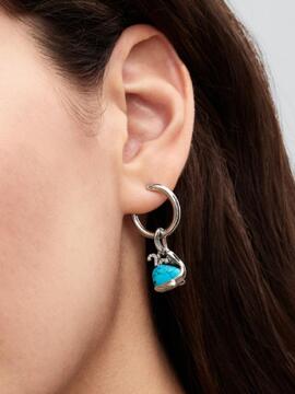 Charm PANDORA colgar plata ballena turquesa