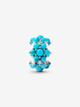 Charm PANDORA flores oceano de turquesa