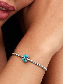 Charm PANDORA flores oceano de turquesa