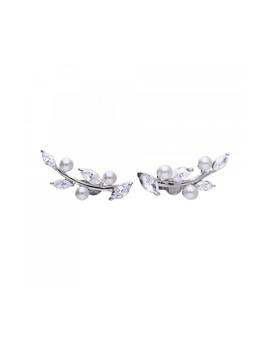 Pendientes DIAMONFIRE Leaf trepadores