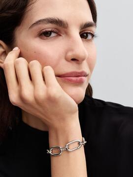 Pulsera PANDORA ME  plata eslabones link anchos