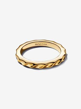 Anillo PANDORA fino banda ondulada