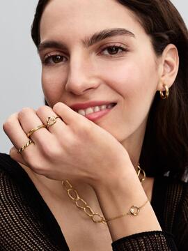 Anillo PANDORA fino banda ondulada