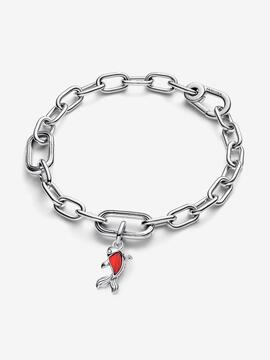 Charm PANDORA colgar plata pez koi murano rojo