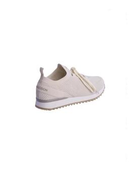 Deportiva DON ALGODON elastica beige cordones