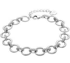 Pulsera LUXENTER Aritos y Eslabones Circonitas