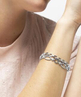 Pulsera LUXENTER Aritos y Eslabones Circonitas