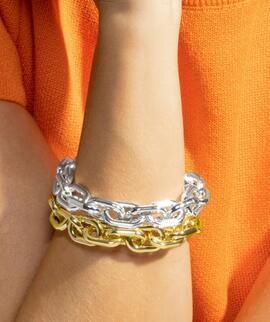 Pulsera LUXENTER dorada Eslabones