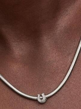 Charm PANDORA plata mini herradura textura