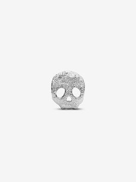 Charm PANDORA plata mini calavera textura