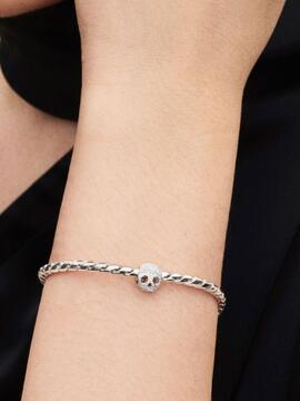 Charm PANDORA plata mini calavera textura