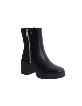 Botin AMICHI Amor negro plataforma brillos negros